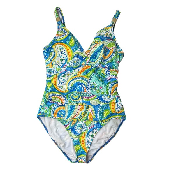 Lauren Ralph Lauren Women's Paisley Print Swimsuit. Size 12 - Picture 11 of 11